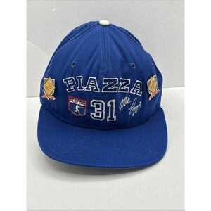 Vintage 1994 Mike Piazza #31 Dodgers Snapback Cap With Pins